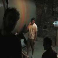 Jonathan, Jason and Eric in a rare shot of the warehouse set with light